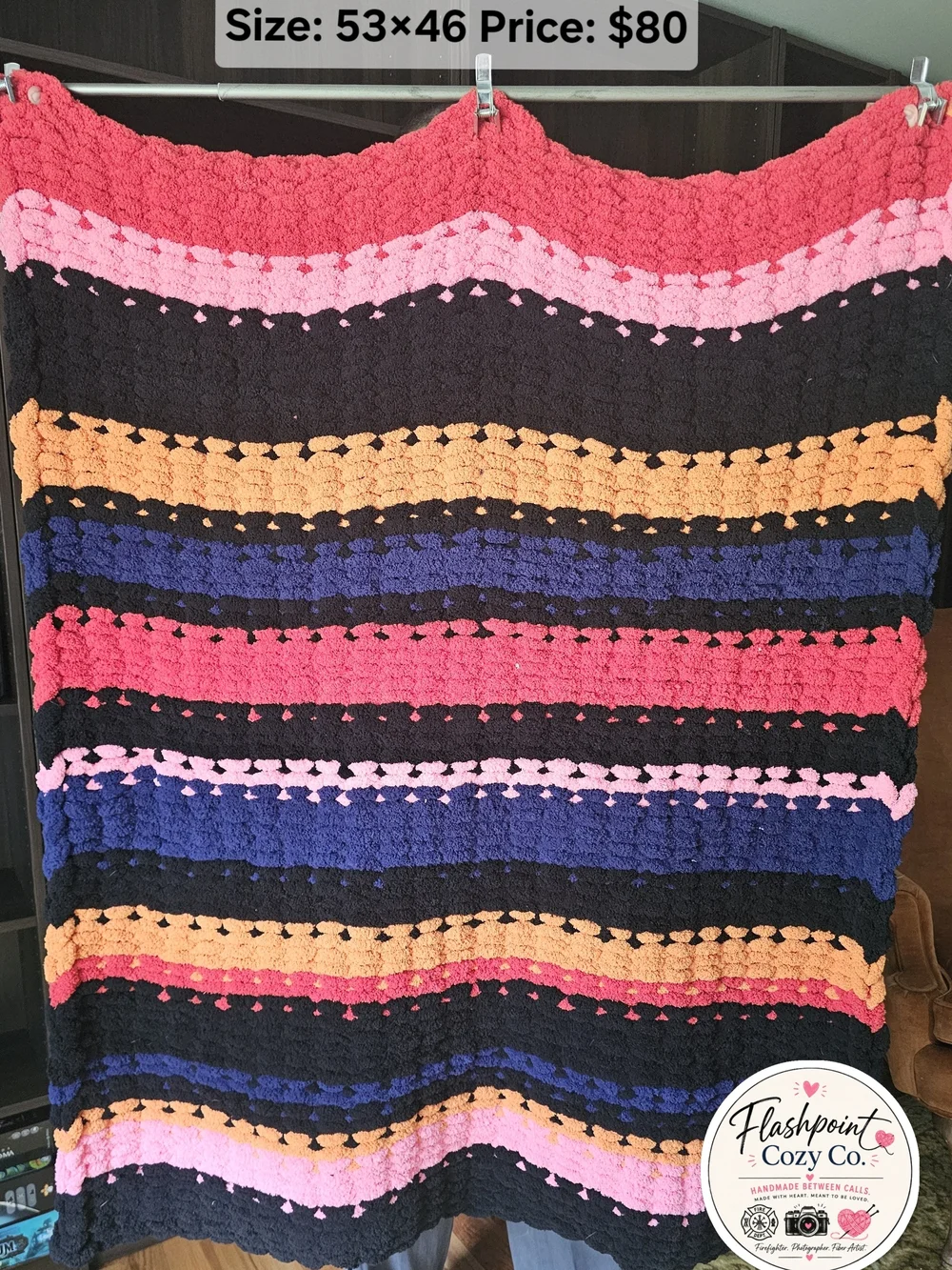Handmade Chunky Throw Blanket | Bold & Colorful